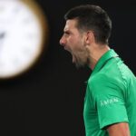 Novak Đoković tokom meča trećeg kola Australian Opena protiv Botika