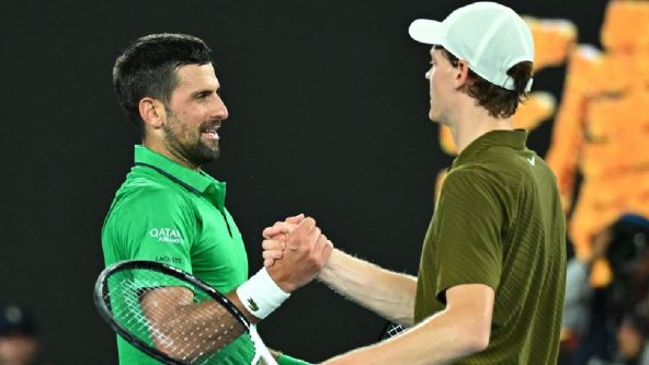 Janik Siner i Novak Đoković